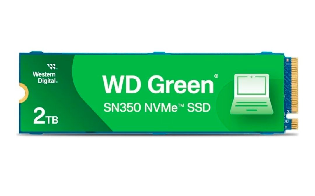 SSD WD Green SN350 2TB NVMe M.2 2280 (Leitura até 3200MB/s e Gravação até 2500MB/s) 💻⚡