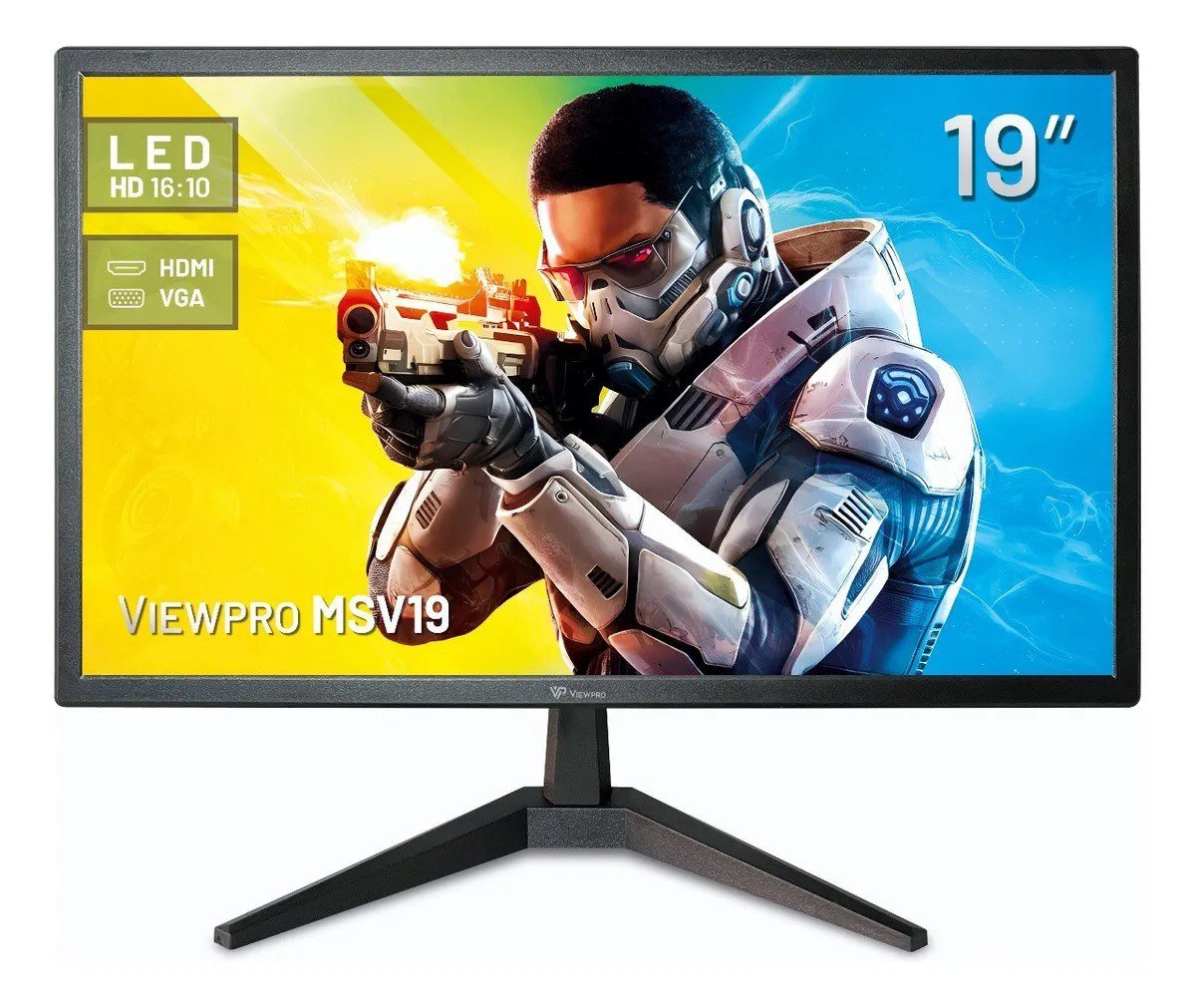 Monitor Viewpro 19'' Led Com Hdmi Vga Vesa Cor Preto