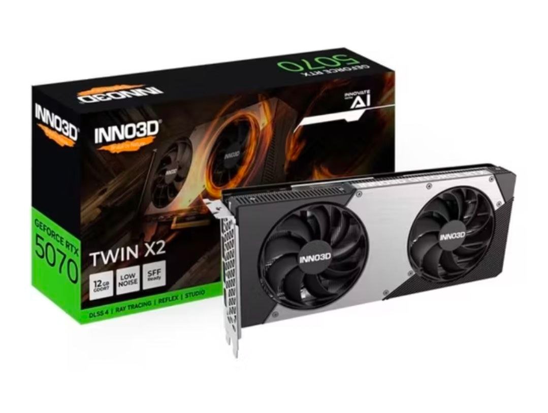 PLACA DE VÍDEO 5070 12GB GDDR7 192BITS INNO3D TWIN X2 OC 🖥️🎮