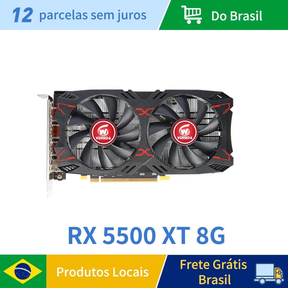 RX 5500XT 8GB Veineda 🇧🇷 Já no Brasil! 🎮🛒
