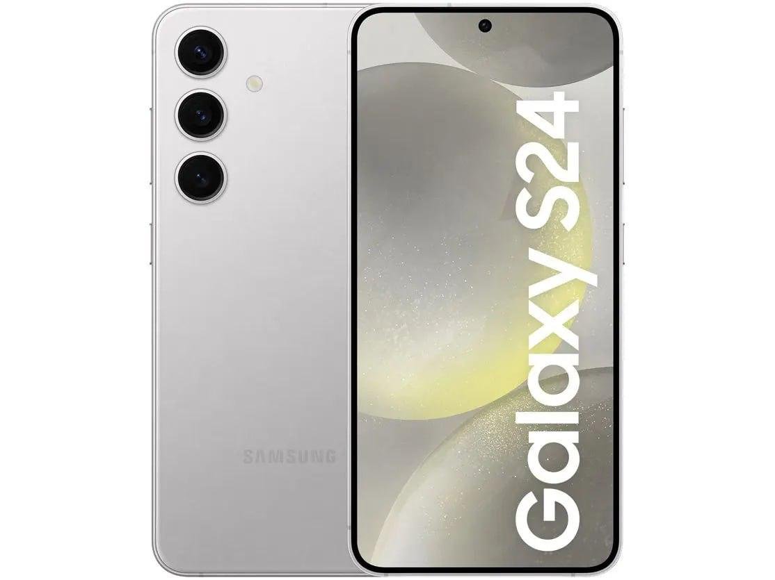 Smartphone Samsung Galaxy S24 6,2" Galaxy AI 256GB Cinza 5G 8GB RAM Câm. Tripla 50MP + Selfie 12MP Bateria 4000mAh Dual Chip 🛒📱