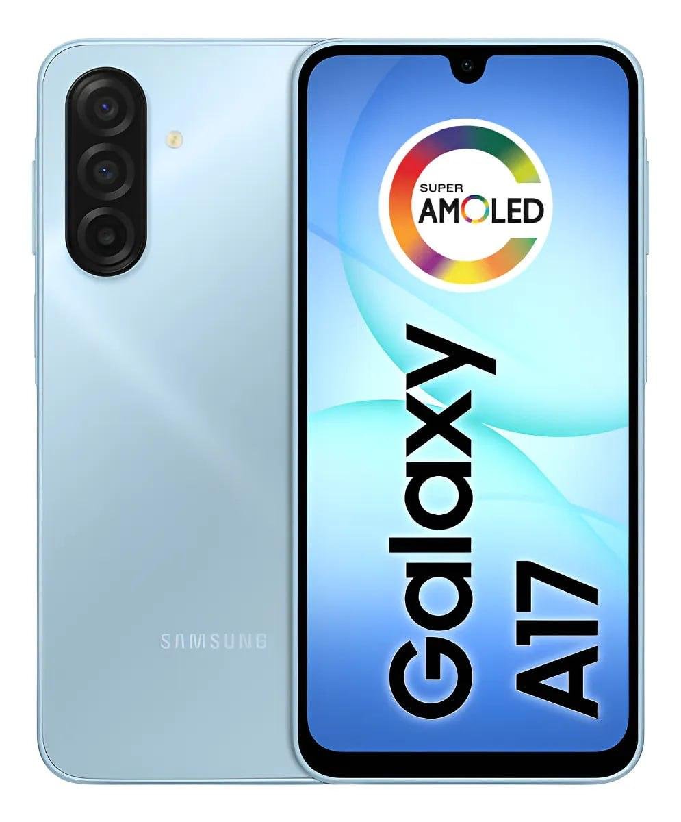 Celular Samsung Galaxy A17 com IA, 256GB, 8GB RAM, Câmera 50MP, Tela 6.7", NFC, IP54 – Azul 📱