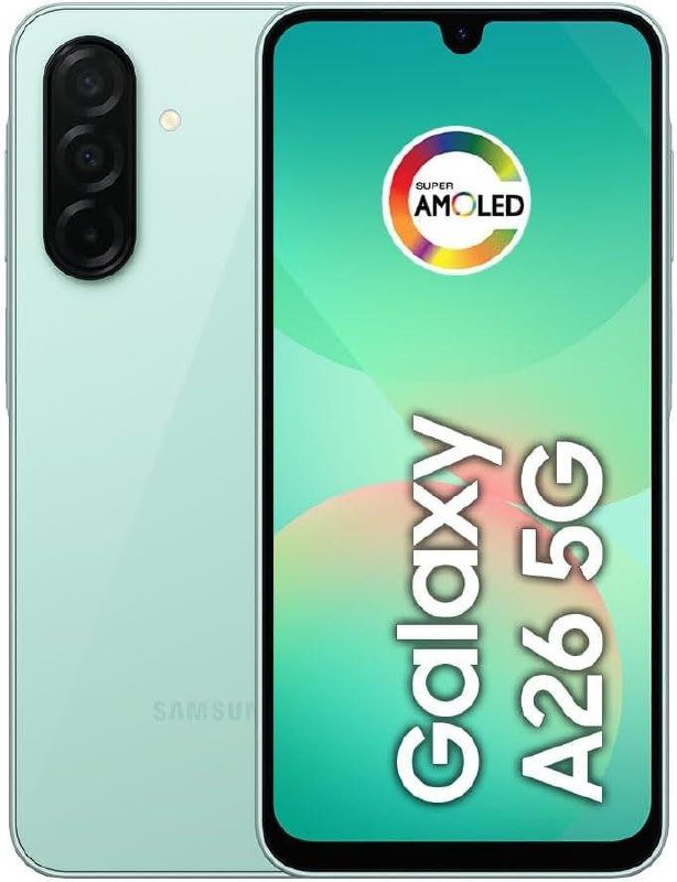 Samsung Celular Galaxy A26 5G 256GB, 8GB RAM, Câmera de 50MP, IP67, Tela Super AMOLED 6.7", NFC (Verde) 📱📸