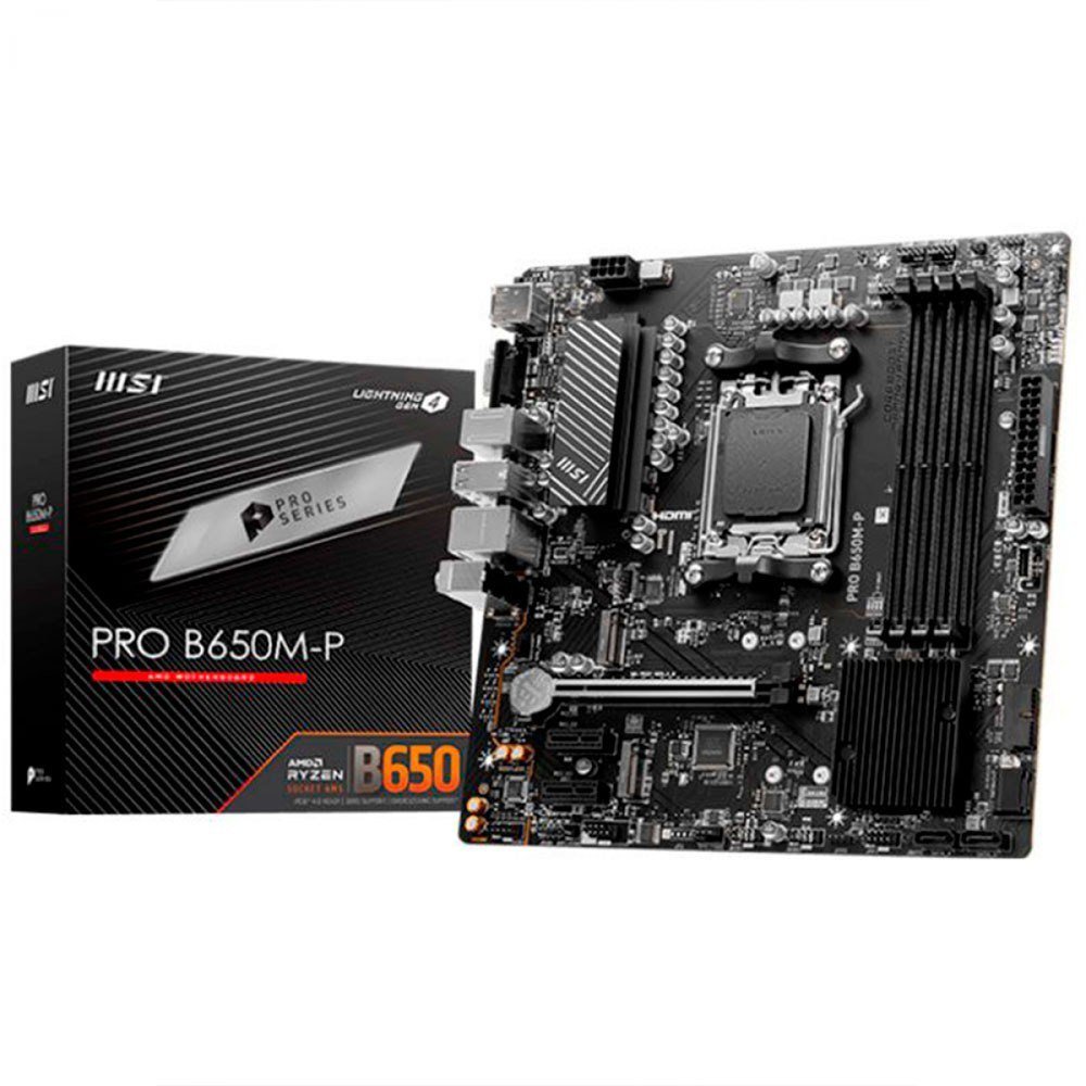 Placa Mãe MSI Pro B650M-P, AMD AM5, M-ATX, DDR5 🖥️🛒