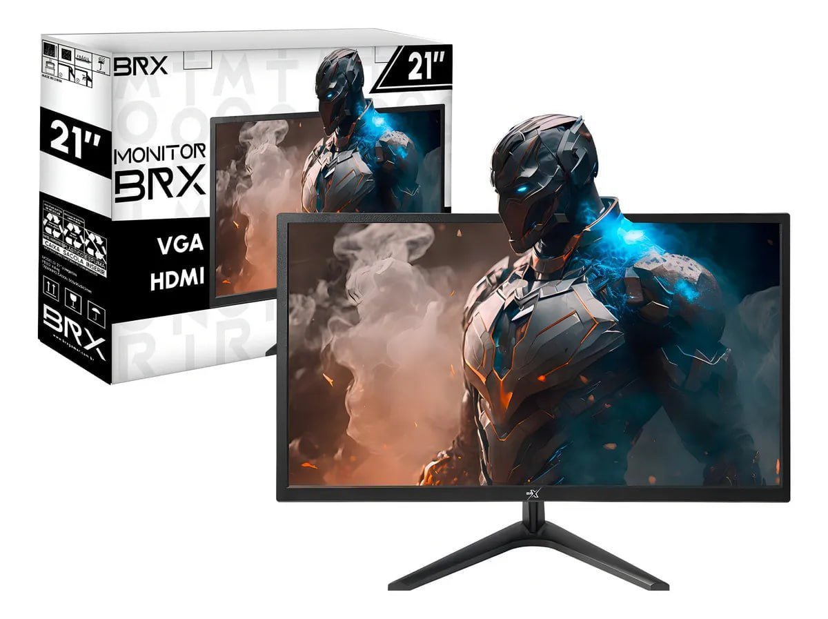 Monitor Gamer BRX MBRX21BK 21" Gamer LED Preto 75HZ 🖥️🎮