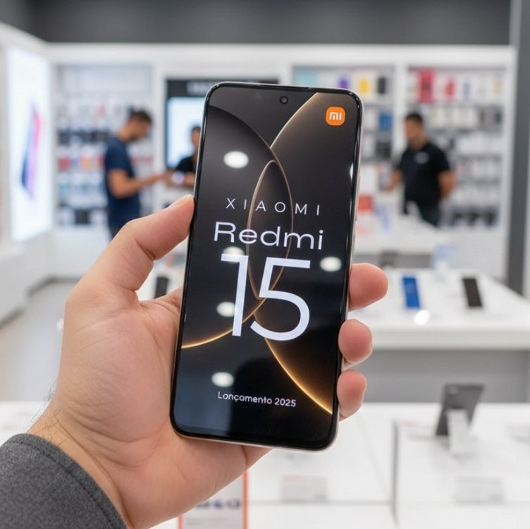 Smartphone Xiaomi Redmi 15 8gb 256gb Tela 6,9 144hz, Bateria 7.000 Mah, 50 Mp Cinza 🛒📱