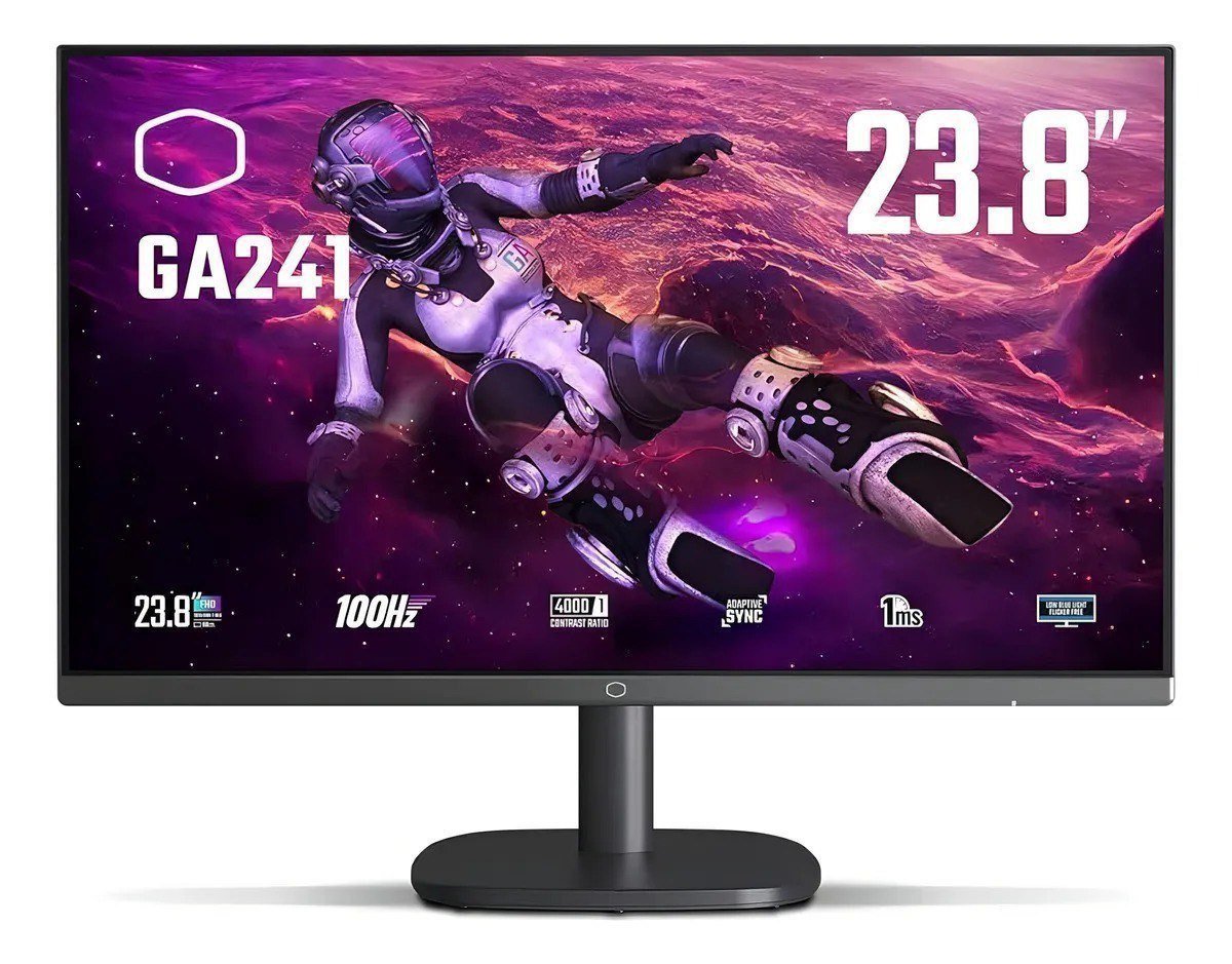 Monitor Gamer Cooler Master GA241, 23.8 Pol, Full HD, 100Hz, 1ms, VA 🖥️🎮