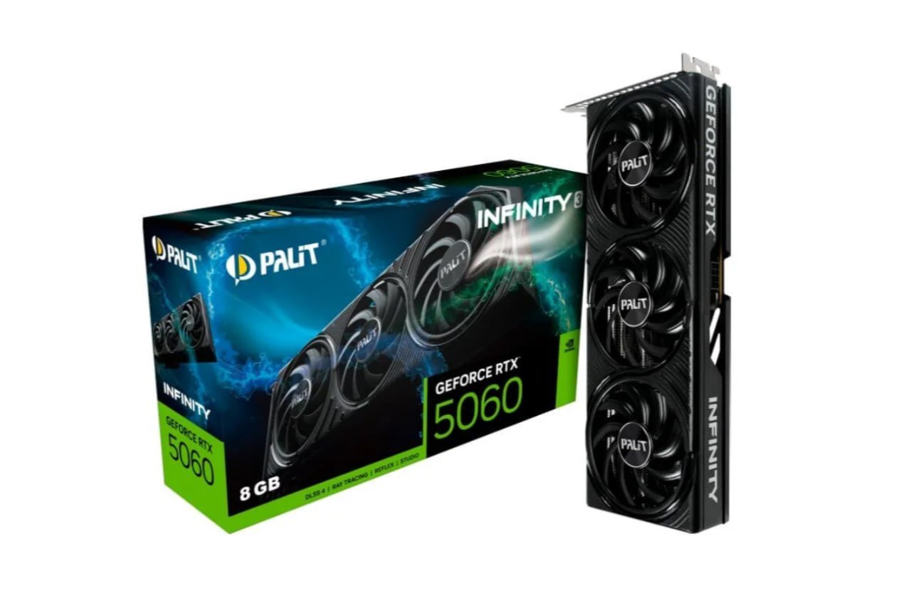 Placa de Vídeo Palit GeForce RTX 5060 Infinity 3 NVIDIA GeForce, 8GB 🖥️🎮