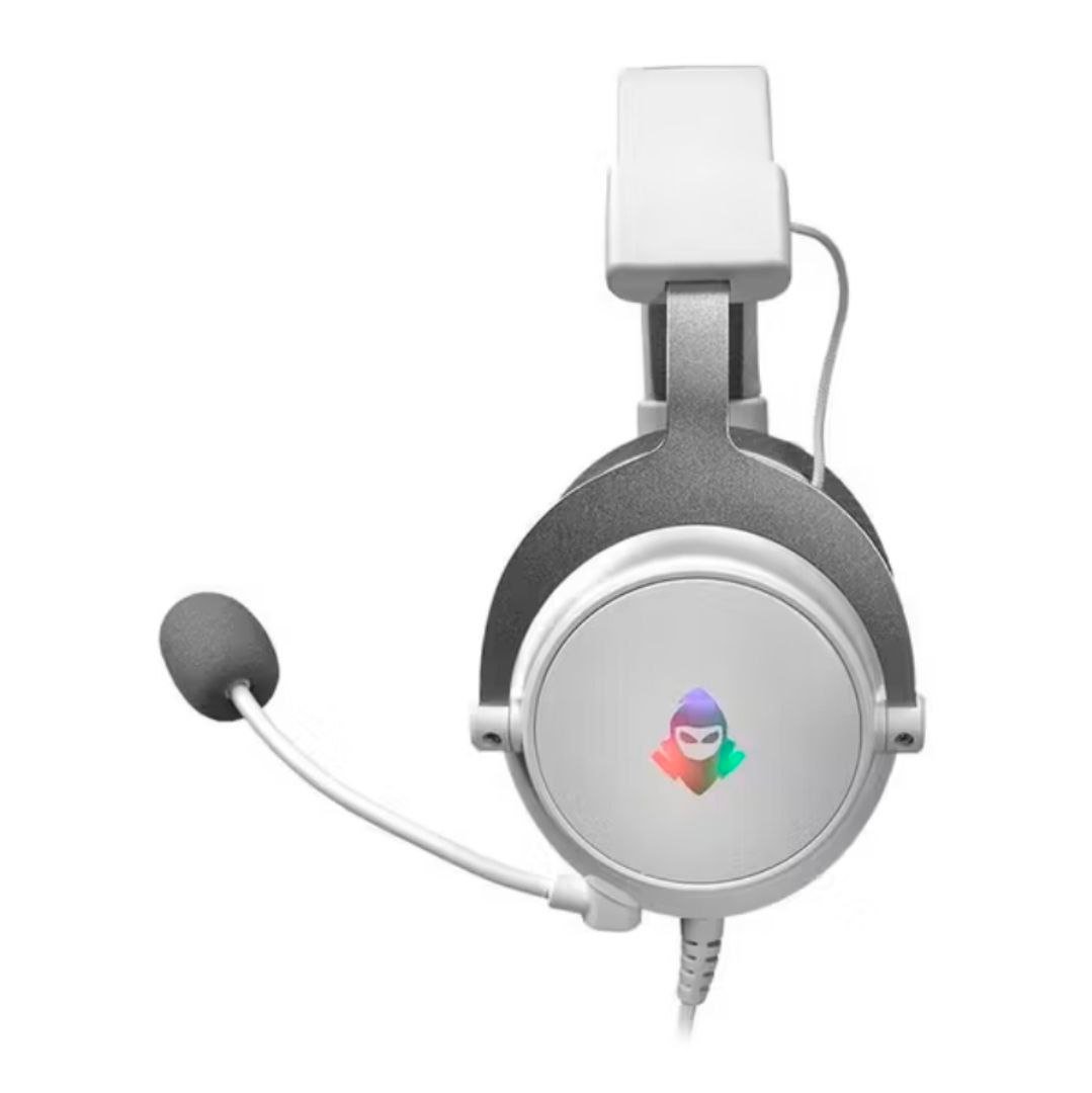 Headset Gamer Mancer Aura, Rainbow, Drivers 50mm, Branco 🎧