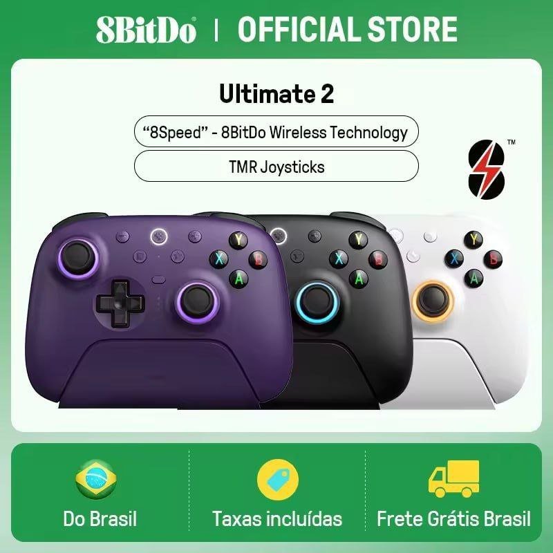 Controle 8BitDo Sem Fio Ultimate 2 🕹️🎮