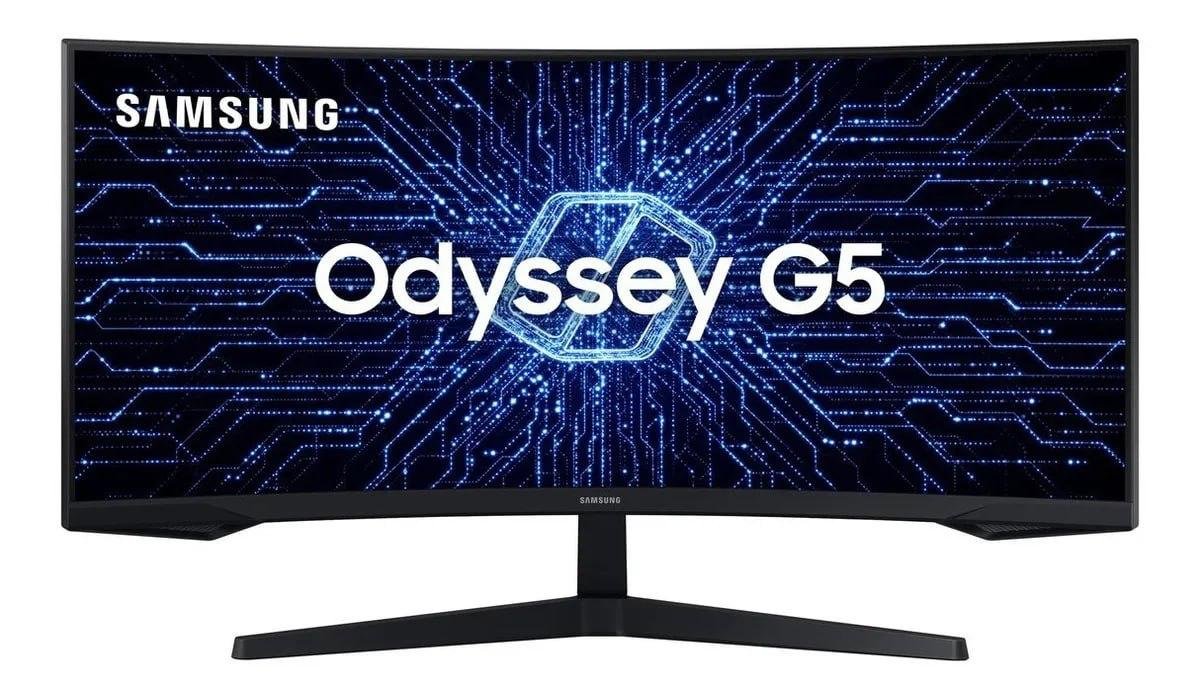 (Assinantes Meli+) Monitor Gamer Samsung Odyssey G5 34" Ultrawide 165Hz 1ms HDR10 HDMI FreeSync Premium 🖥️🎮