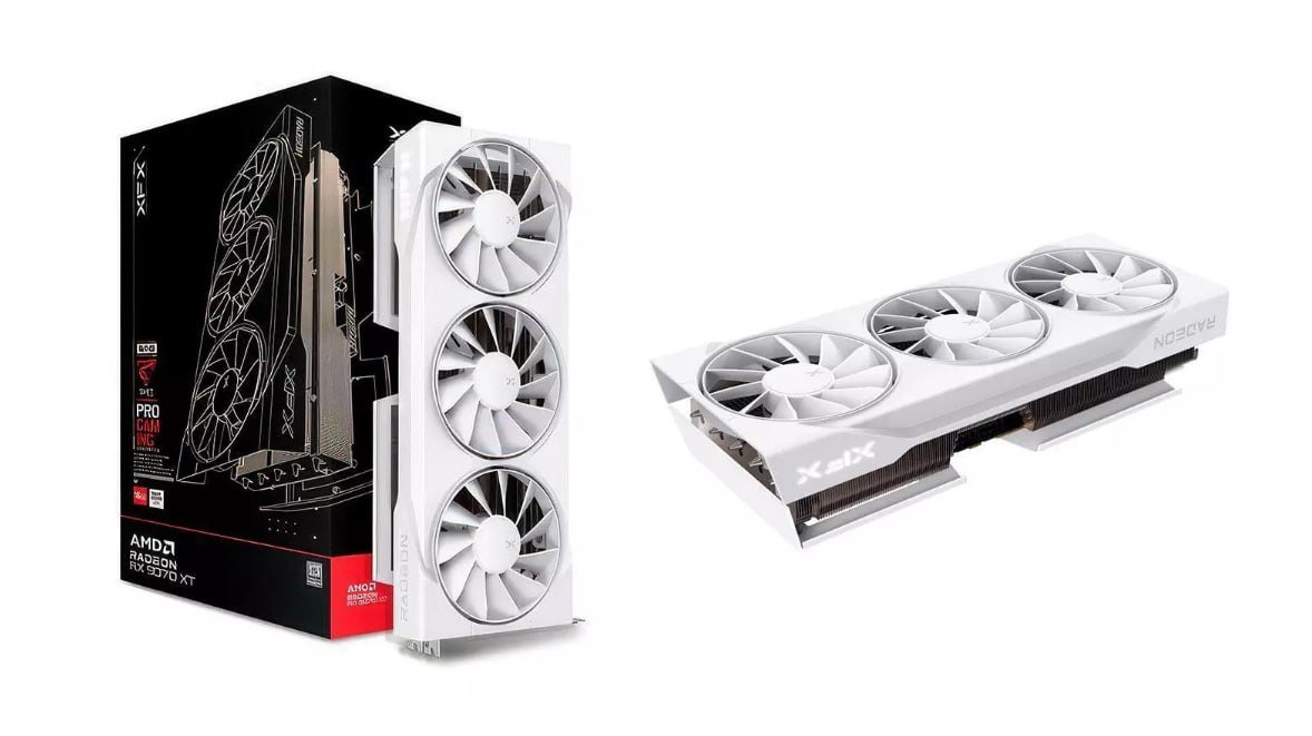 Placa de Vídeo XFX Radeon RX 9070 XT Swift White Trip Fan Gaming Edt 16GB