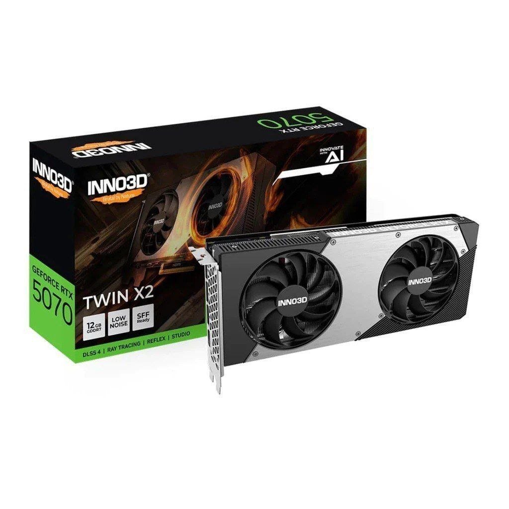 PLACA DE VÍDEO 5070 12GB GDDDR7 192BITS INNO3D TWIN X2 OC RTX 🖥️🎮