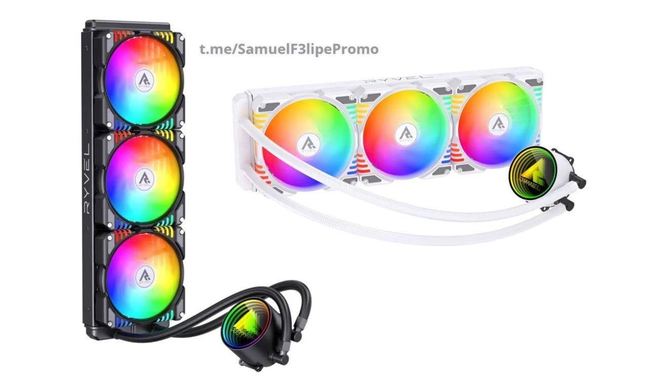 Water Cooler Ryvel Lumin Wave 360 Branco Argb 360mm 🧊❄️