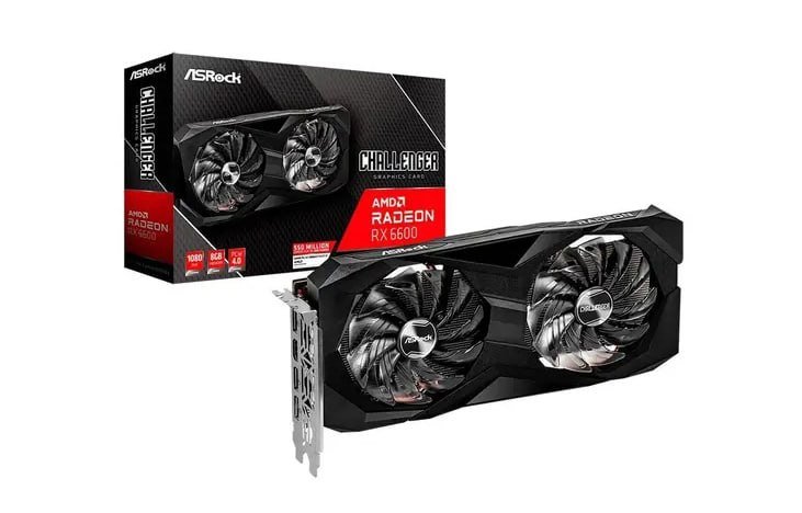 Placa de Vídeo RX 6600 CLD 8G ASRock AMD Radeon, 8GB, GDDR6 🎮🖥️