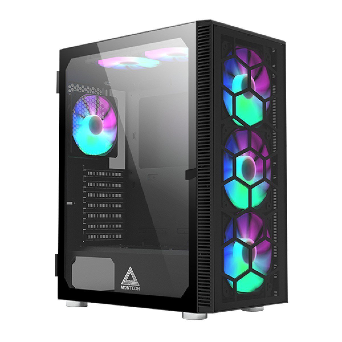Gabinete Gamer Montech x3 Glass, Mid Tower, BLACK, ATX, 6 Fans, Vidro Temperado 🖥️🎮
