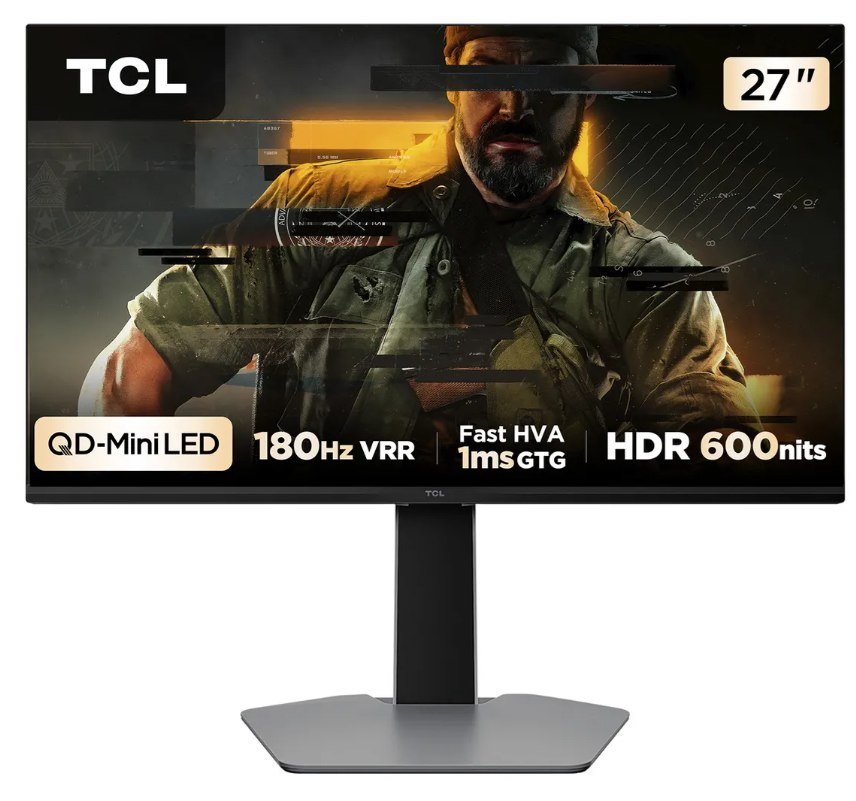 Monitor Gamer TCL 27 Polegadas QLED Mini LED QHD G64 180Hz 1ms (GtG) Freesync HDR 600 nits 27G64 🖥️🎮