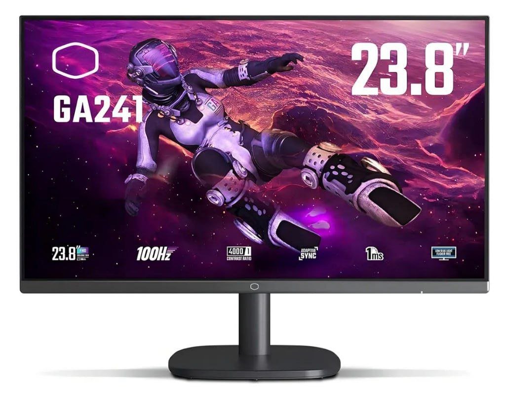 Monitor Gamer Cooler Master GA241, 23.8 Pol, Full HD, 100Hz, 1ms, VA 🖥️🕹️