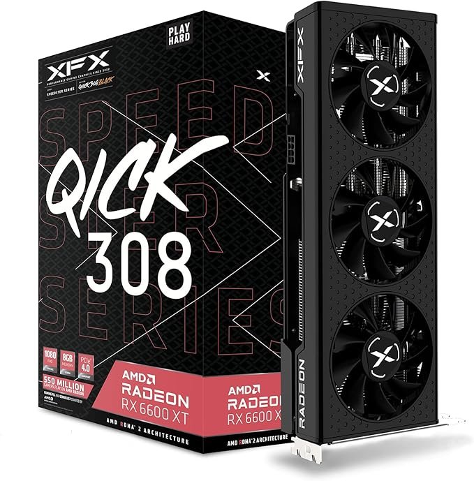 GPU AMD RX6600XT 8GB GDDR6 SPEEDSTER QICK308 XFX RX66XT8LBDQ 🎮🖥️