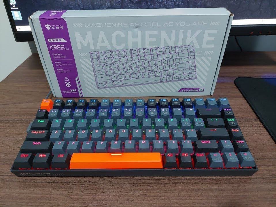 Teclado Mecânico K500A-B84 TKL, 75% - Machenike ⌨️🖥️