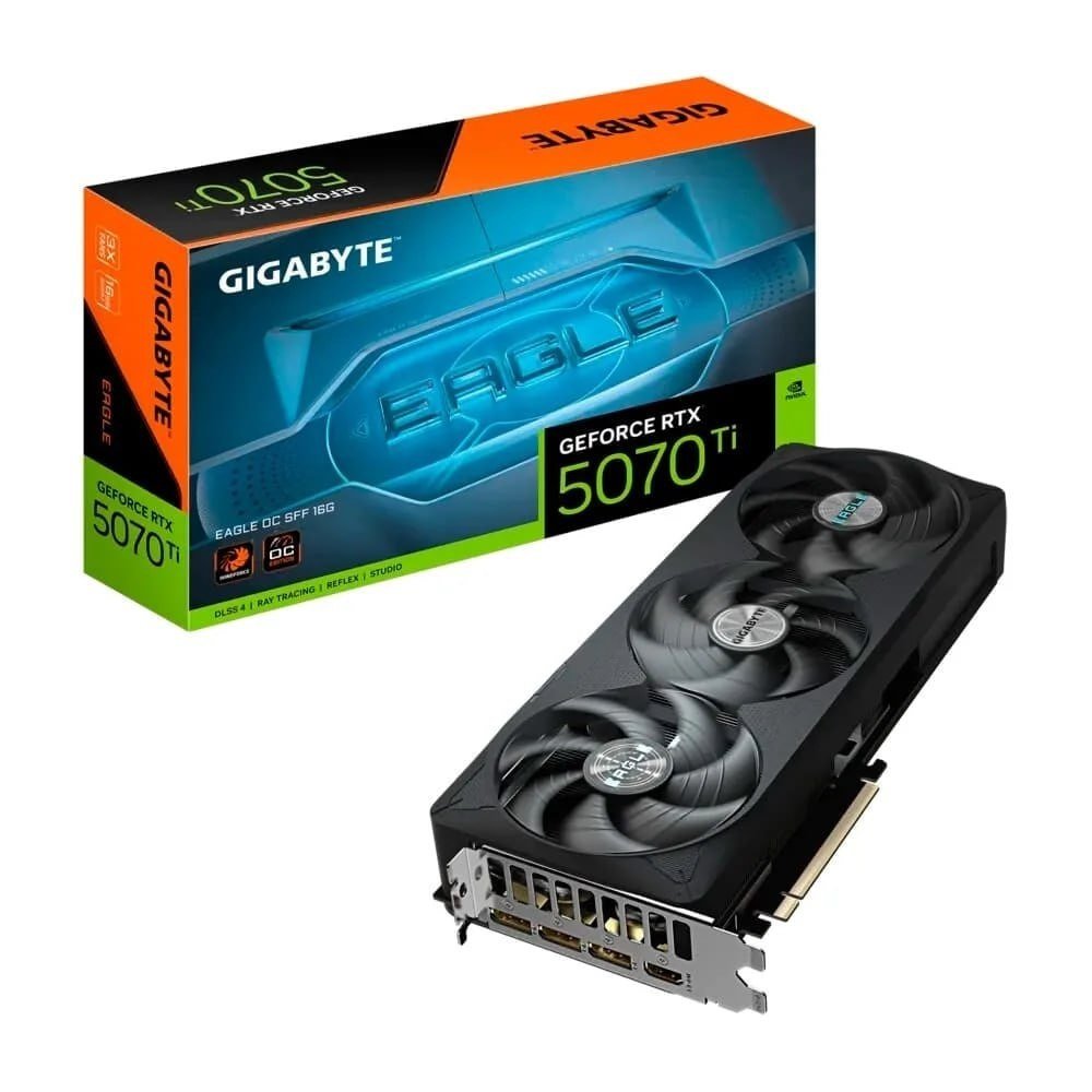 Placa de Vídeo Gigabyte RTX 5070 Ti EAGLE OC SFF 16G NVIDIA GeForce 🖥️🎮