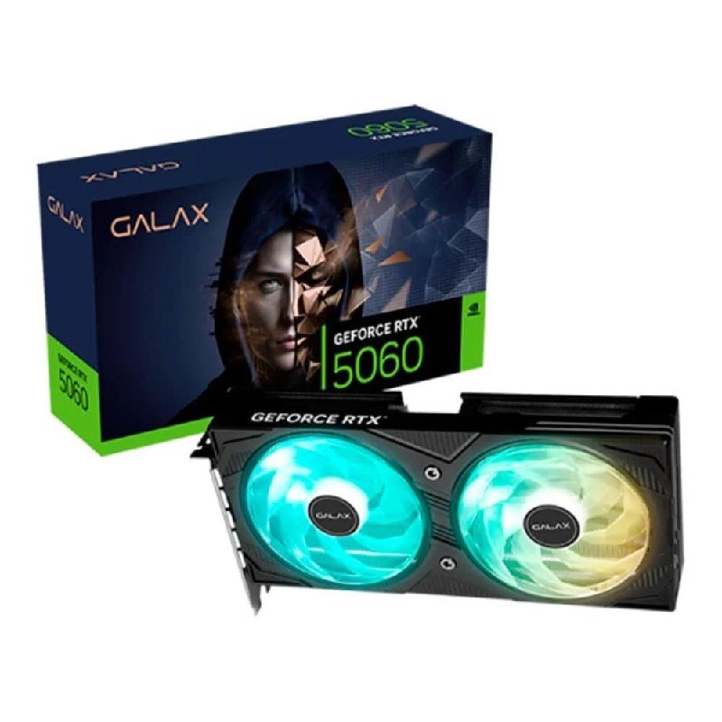 Placa de Vídeo Galax RTX 5060 EX NVIDIA GeForce, 8GB, 128bits, GDDR7, 2617 MHz, G-SYNC, DLSS 4, DirectX 12 Ultimate 🖥️🎮