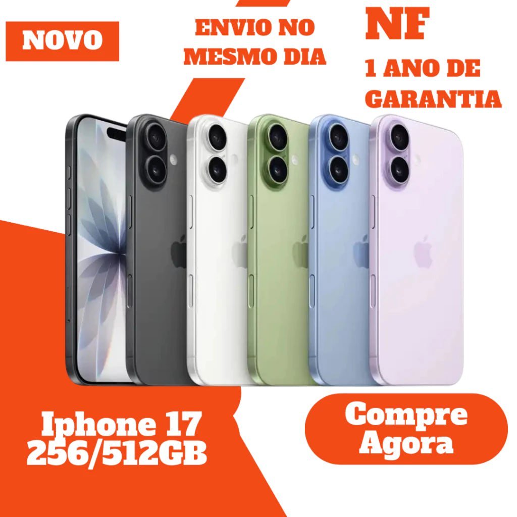 iPhone 17 5G 256GB Novo Original Garantia Nota Fiscal 🛒📱