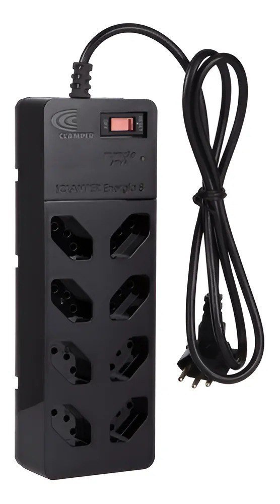 Filtro De Linha com DPS iCLAMPER Energia 8 Tomadas Régua com Tecnologia LCF ⚡🔌