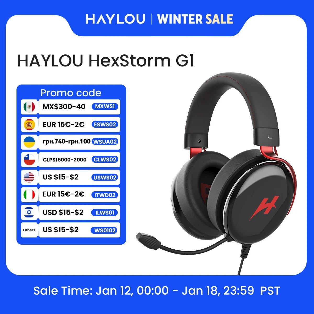 HAYLOU HexStorm G1 Headset Gamer 🕹️🎧
