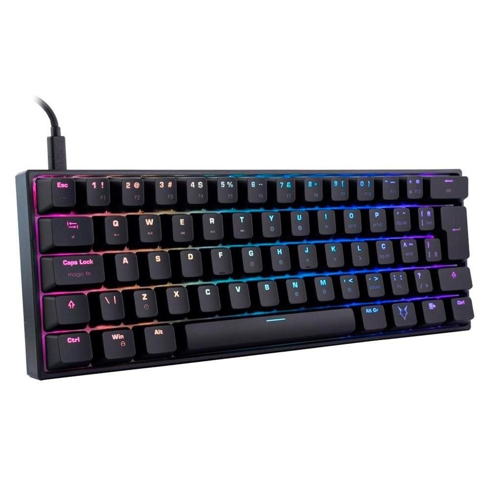 Teclado Mecânico Gamer Husky Blizzard, 60%, RGB, Switch Gateron Brown, ABNT2, Preto 🖥️🎮
