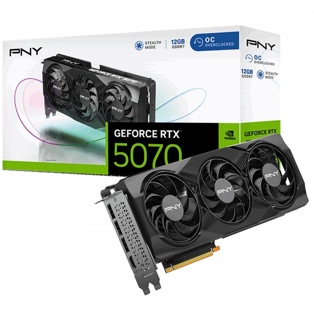 Placa de Vídeo PNY NVIDIA GeForce RTX 5070 OC, 12GB, GDDR7, DLSS, Ray Tracing 🎮💻