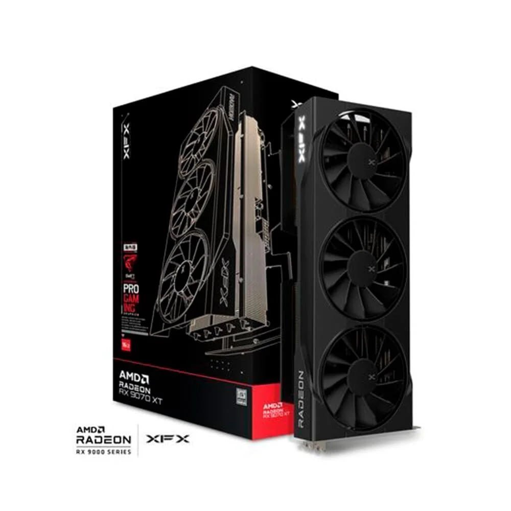 Placa de Vídeo XFX Swift RX 9070 XT TRIPLE FAN GAMING EDITION WITH AMD Radeon 16GB 🛒🎮