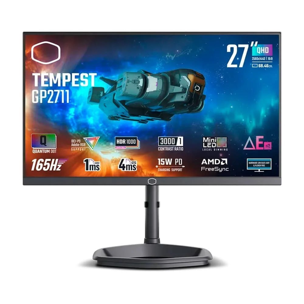 Monitor Gamer Cooler Master Mini LED 27", QHD, 165Hz, 1ms 🖥️🎮
