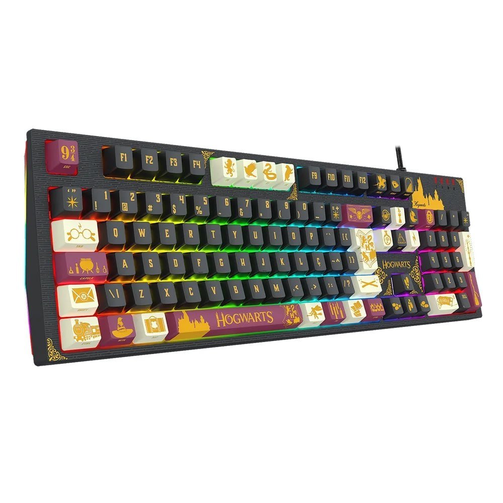 Teclado Mecânico Gamer Redragon Harry Potter Amsa Hogwart's, RGB, Full Size, ABNT2 🖥️🎮