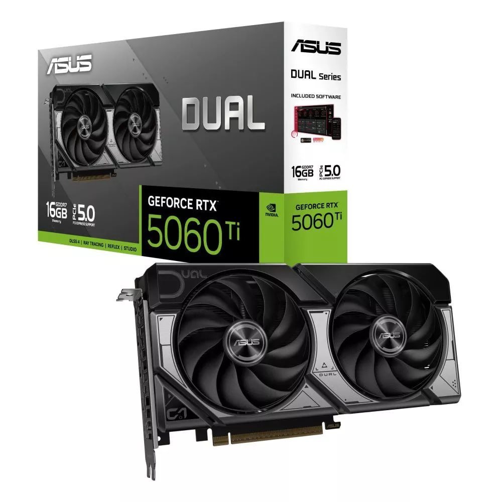 Placa de Vídeo NVIDIA GeForce ASUS RTX 5060 Ti DUAL 16GB GDDR7 🖥️🎮