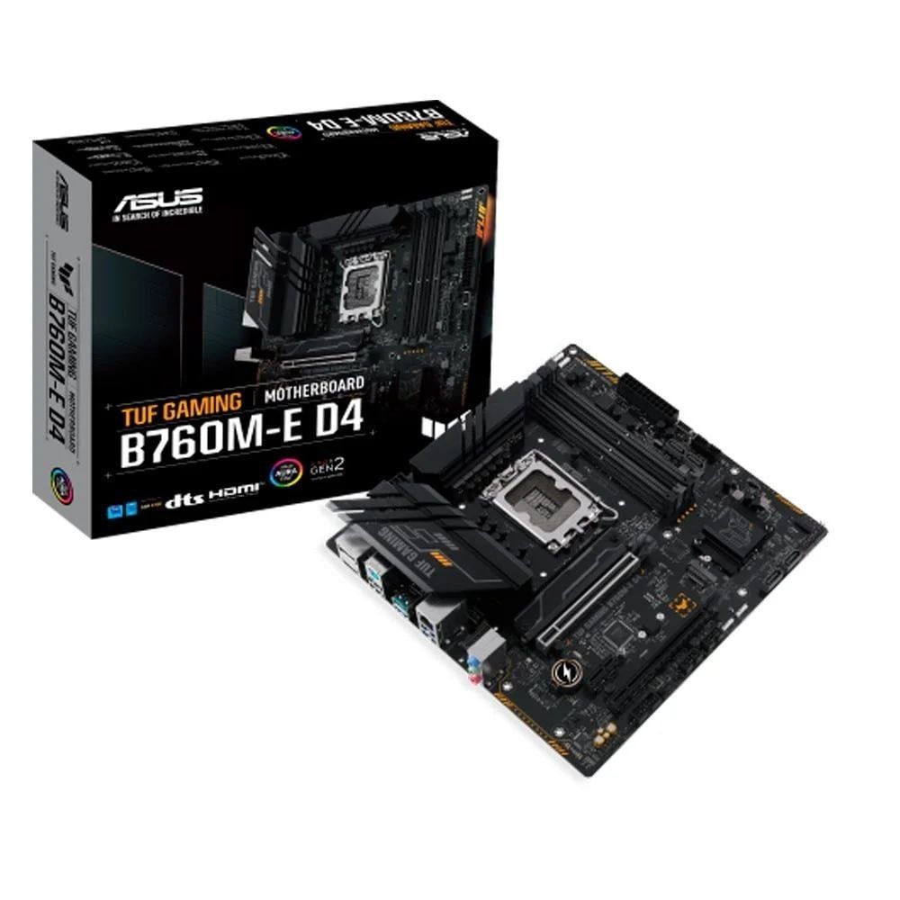 Placa-Mãe ASUS TUF Gaming B760M-E D4, Intel, M-ATX, DDR4, Preto 🖥️🎮