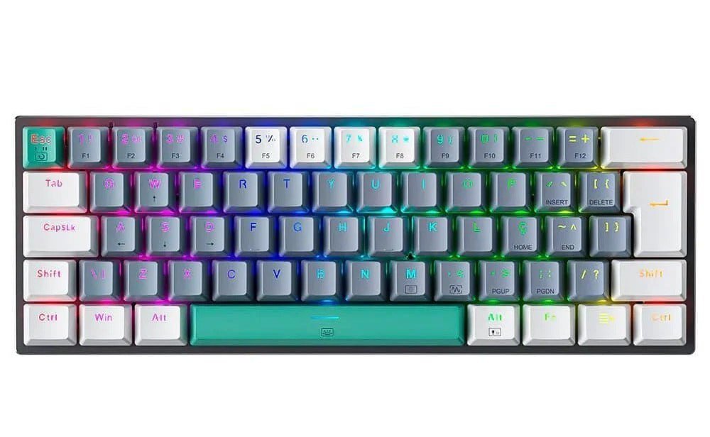 Teclado Mecânico Gamer Machenike K500-B61 RGB Switch Marrom 🎮⌨️