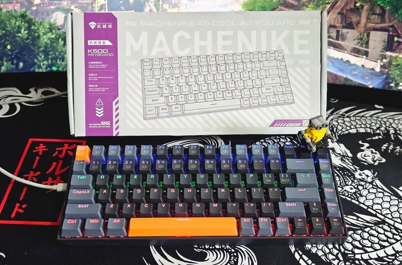 Teclado Mecânico K500A-B84 TKL, 75% - Machenike ⌨️🖥️