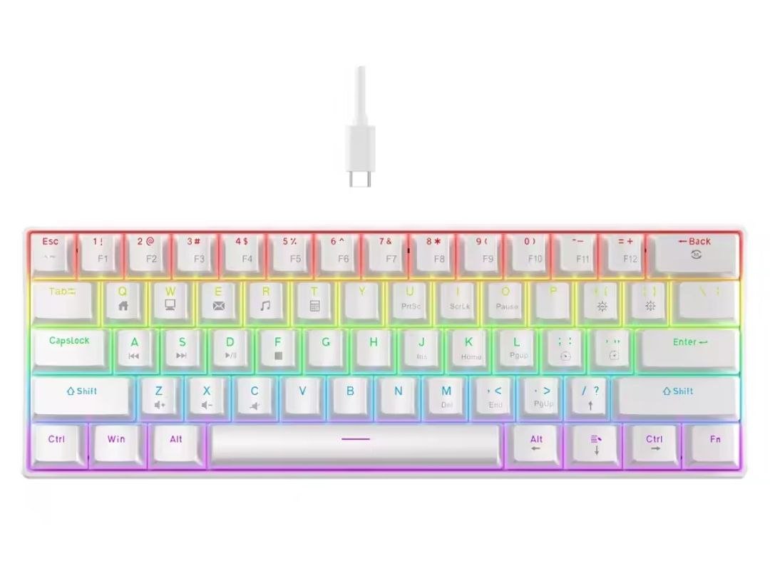 Teclado Mecânico K61 60% Preto (Adicione 2 unidades) ⌨️🖤