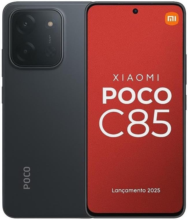 Smartphone Xiaomi Poco C85 NFC Preto 8GB RAM 256GB ROM 🛒📱