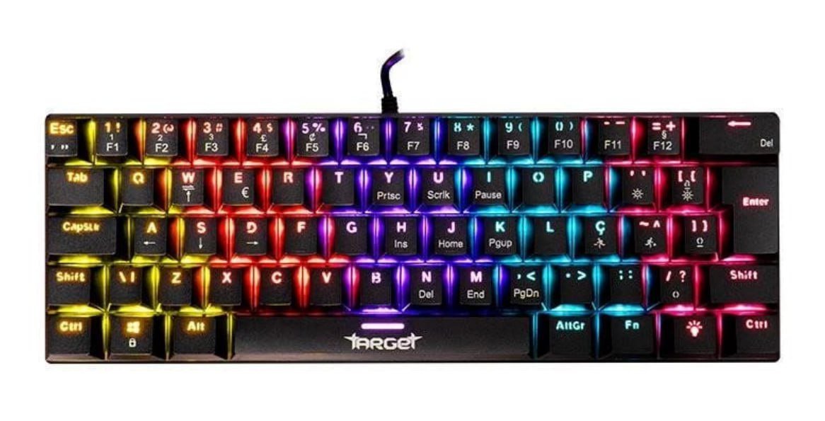 Teclado Mecânico TGT Sherman V3 C1, Rainbow, ABNT2, Switch Vermelho 🖱️⌨️