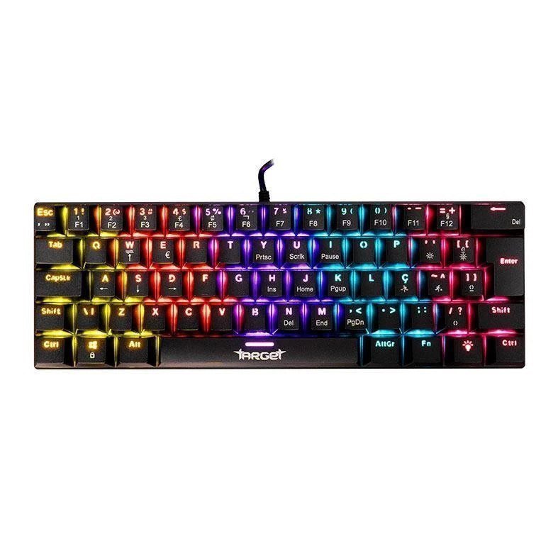 Teclado Mecânico TGT Sherman V3 C1, Rainbow, ABNT2, Switch Vermelho, Preto 🌈⌨️
