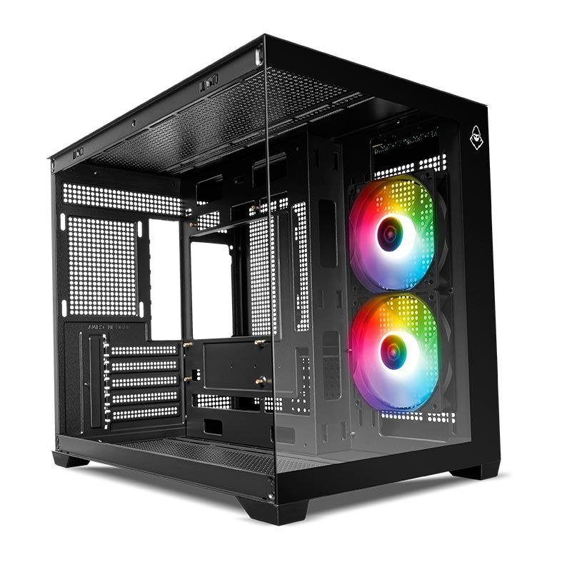 Gabinete Gamer Mancer CV450, RGB, Mini-Tower, Lateral de Vidro, Com 2 Fans 🖥️🌀