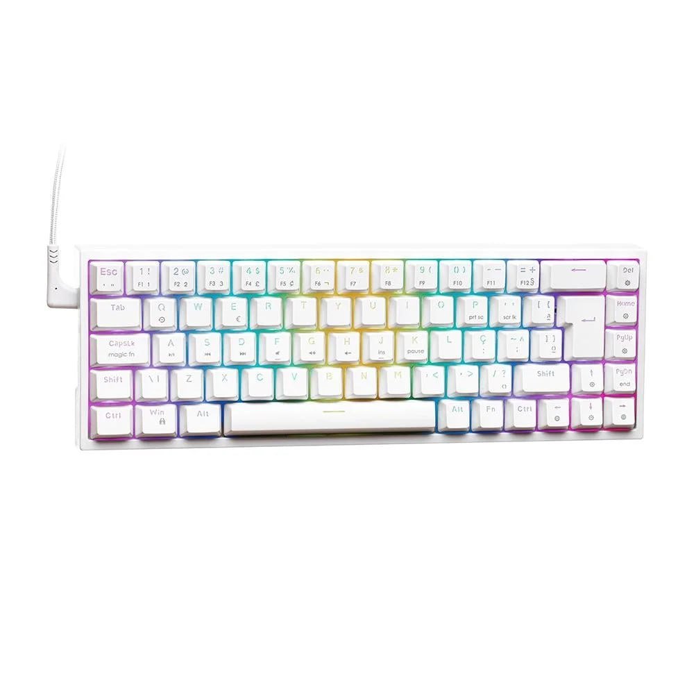 Teclado Mecânico Gamer KBM! GAMING TG700, 65% e ABNT2, RGB, Switch Gateron Red 🎮⌨️