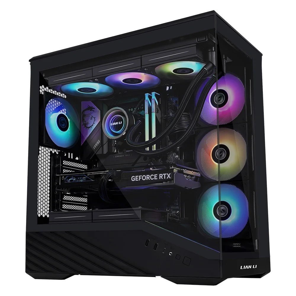 Gabinete Gamer Lian Li Vector V100, Mid-Tower, ATX, Vidro Temperado, ARGB, Sem Fans 🔥🖥️
