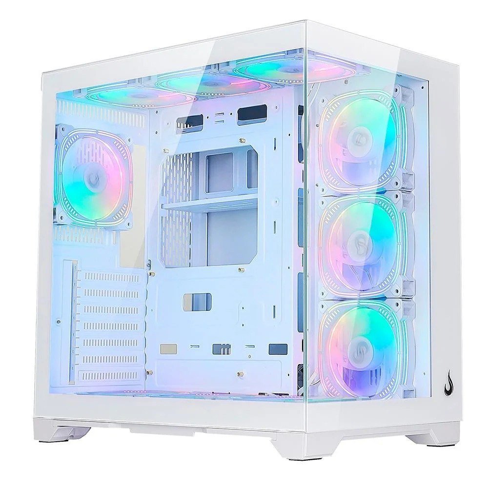 Gabinete Gamer Rise Mode Galaxy Glass Standard V2 com 10 FANS, Mid Tower, ATX 🖥️🎮