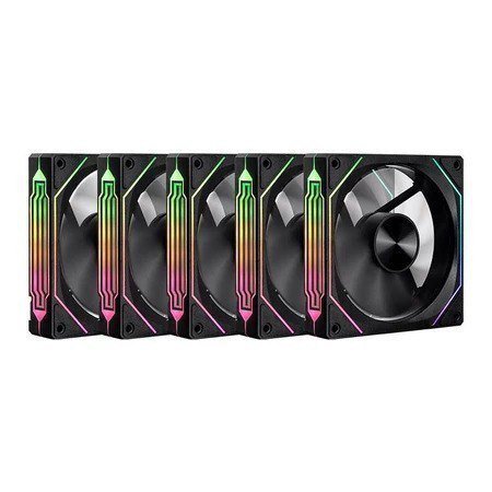 Kit Ventoinhas Pichau Ventus NX, ARGB, 5x120mm, Preto 🖤🌀