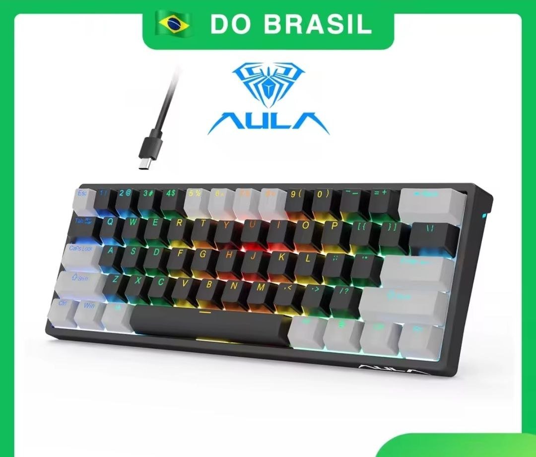 Teclado Mecânico Gamer Macro Hotswap 60% RGB 🎮⌨️