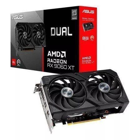 RX 9060 XT 8 GB Placa de vídeo AMD Radeon ASUS RX9060XT Dual Series 8G GDDR6 128 bitS 90YV0MI1-M0NA00 🖥️🎮