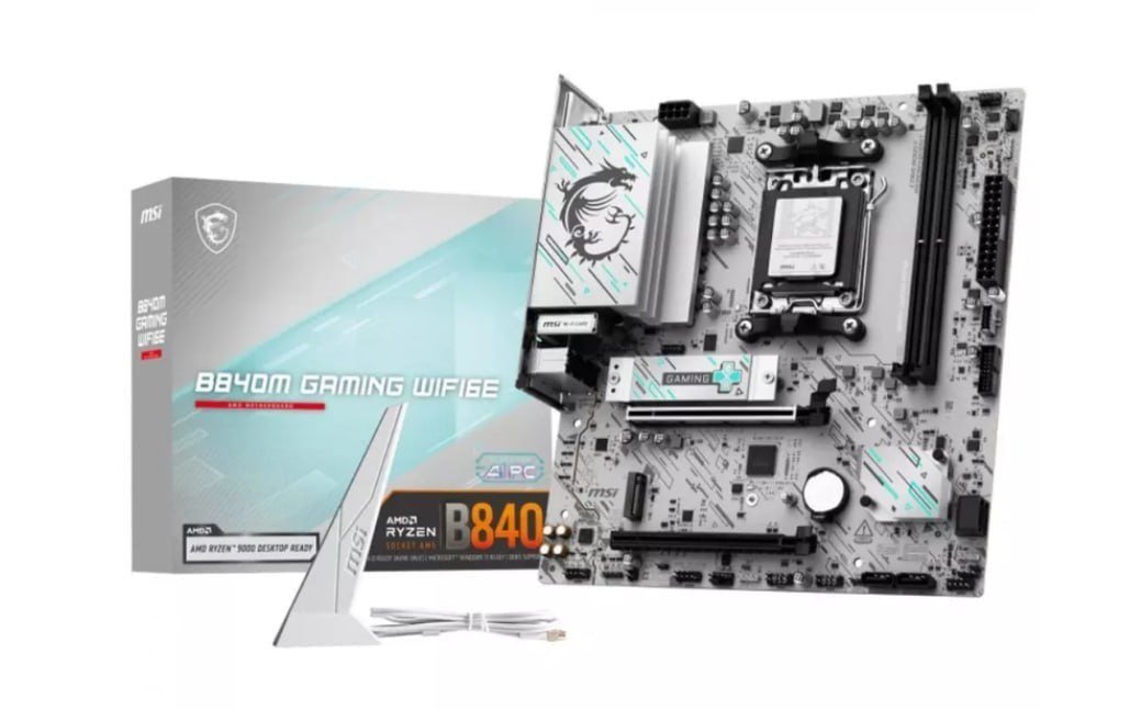 Placa Mãe MSI B840M Gaming WiFi6E, Chipset B840, AMD AM5, mATX, DDR5X